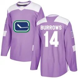 Men's Alex Burrows Vancouver Canucks Fights Cancer Practice Jersey - Purple Authentic