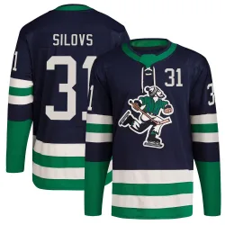 Men's Arturs Silovs Vancouver Canucks Reverse Retro 2.0 Jersey - Navy Authentic