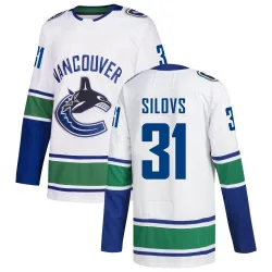 Men's Arturs Silovs Vancouver Canucks zied Away Jersey - White Authentic