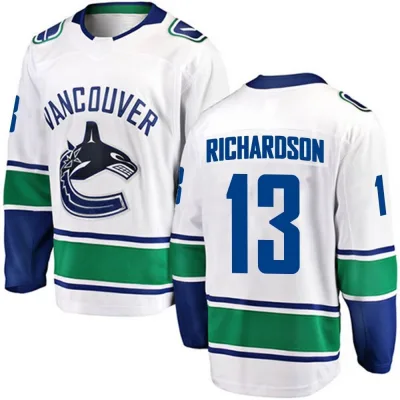 Men's Brad Richardson Vancouver Canucks Away Jersey - White Breakaway