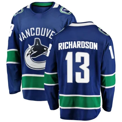 Men's Brad Richardson Vancouver Canucks Home Jersey - Blue Breakaway