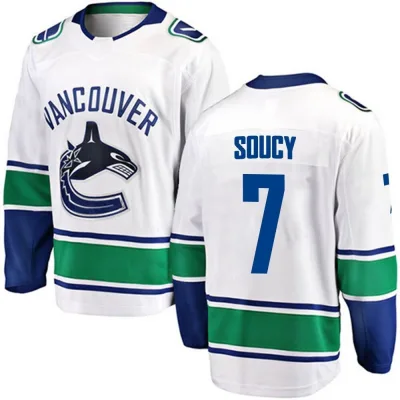 Men's Carson Soucy Vancouver Canucks Away Jersey - White Breakaway