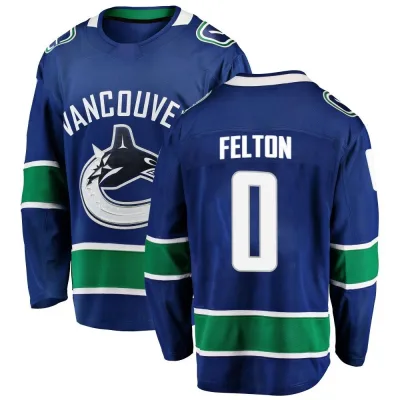 Men's Christian Felton Vancouver Canucks Home Jersey - Blue Breakaway