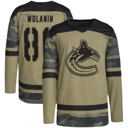 Men's Christian Wolanin Vancouver Canucks Military Appreciation Practice Jersey - Camo Authentic