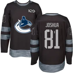 Men's Dakota Joshua Vancouver Canucks 1917-2017 100th Anniversary Jersey - Black Authentic