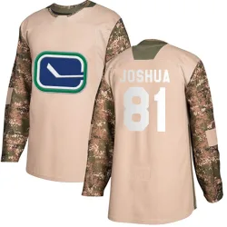 Men's Dakota Joshua Vancouver Canucks Veterans Day Practice Jersey - Camo Authentic