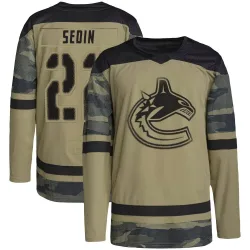 Men's Daniel Sedin Vancouver Canucks Military Appreciation Practice Jersey - Camo Authentic