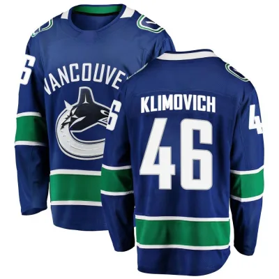 Men's Danila Klimovich Vancouver Canucks Home Jersey - Blue Breakaway