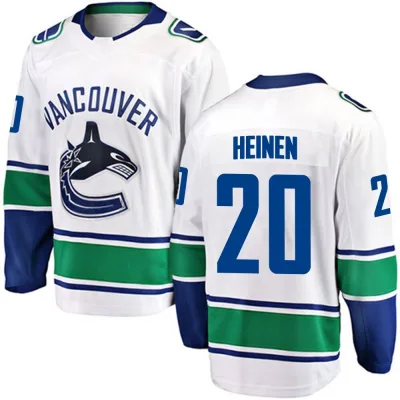 Men's Danton Heinen Vancouver Canucks Away Jersey - White Breakaway