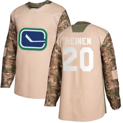 Men's Danton Heinen Vancouver Canucks Veterans Day Practice Jersey - Camo Authentic