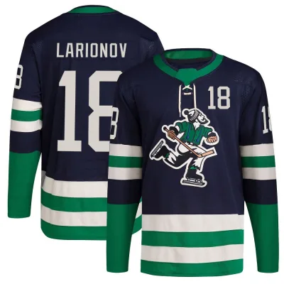 Men's Igor Larionov Vancouver Canucks Reverse Retro 2.0 Jersey - Navy Authentic