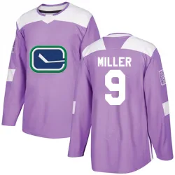 Men's J.T. Miller Vancouver Canucks Fights Cancer Practice Jersey - Purple Authentic