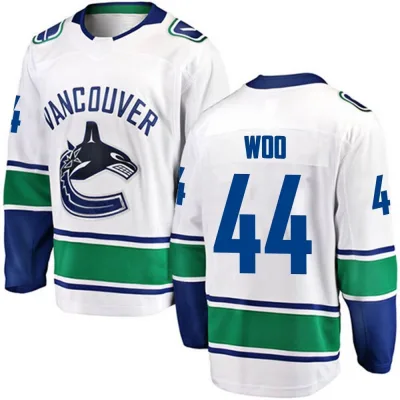 Men's Jett Woo Vancouver Canucks Away Jersey - White Breakaway