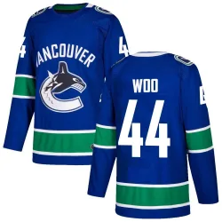 Men's Jett Woo Vancouver Canucks Home Jersey - Blue Authentic