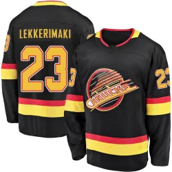 Men's Jonathan Lekkerimaki Vancouver Canucks 2019/20 Flying Skate Premier Jersey - Black Breakaway