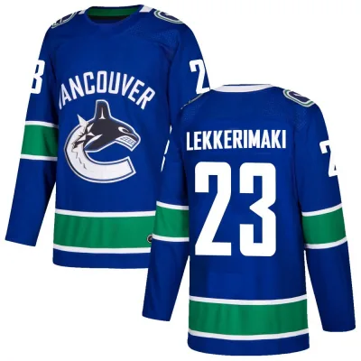 Men's Jonathan Lekkerimaki Vancouver Canucks Home Jersey - Blue Authentic