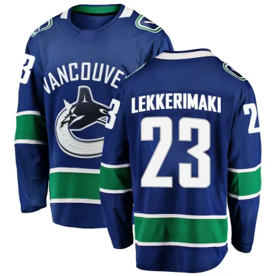 Men's Jonathan Lekkerimaki Vancouver Canucks Home Jersey - Blue Breakaway