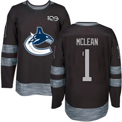 Men's Kirk Mclean Vancouver Canucks 1917-2017 100th Anniversary Jersey - Black Authentic