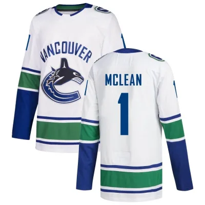 Men's Kirk Mclean Vancouver Canucks Away Jersey - White Authentic