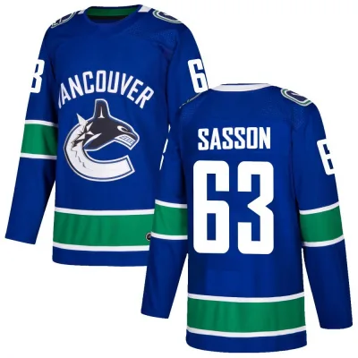 Men's Max Sasson Vancouver Canucks Home Jersey - Blue Authentic