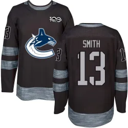 Men's Nathan Smith Vancouver Canucks 1917-2017 100th Anniversary Jersey - Black Authentic