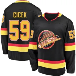 Men's Nick Cicek Vancouver Canucks 2019/20 Flying Skate Premier Jersey - Black Breakaway