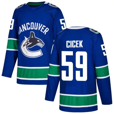 Men's Nick Cicek Vancouver Canucks Home Jersey - Blue Authentic