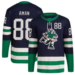 Men's Nils Aman Vancouver Canucks Reverse Retro 2.0 Jersey - Navy Authentic