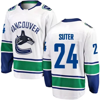 Men's Pius Suter Vancouver Canucks Away Jersey - White Breakaway