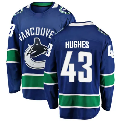 Men's Quinn Hughes Vancouver Canucks Home Jersey - Blue Breakaway