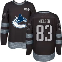 Men's Tristen Nielsen Vancouver Canucks 1917-2017 100th Anniversary Jersey - Black Authentic