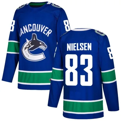 Men's Tristen Nielsen Vancouver Canucks Home Jersey - Blue Authentic