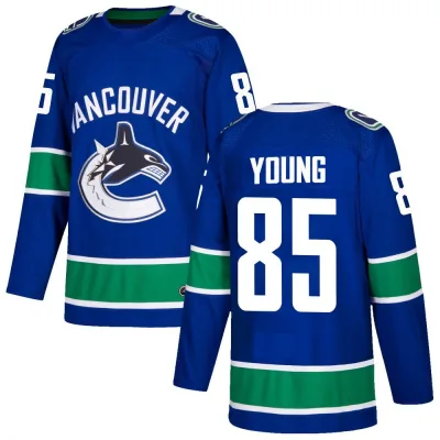 Men's Ty Young Vancouver Canucks Home Jersey - Blue Authentic