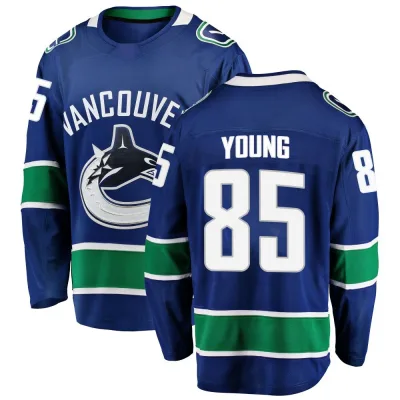 Men's Ty Young Vancouver Canucks Home Jersey - Blue Breakaway