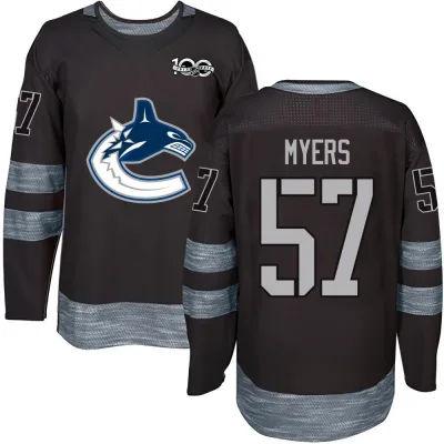 Men's Tyler Myers Vancouver Canucks 1917-2017 100th Anniversary Jersey - Black Authentic