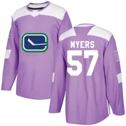 Men's Tyler Myers Vancouver Canucks Fights Cancer Practice Jersey - Purple Authentic