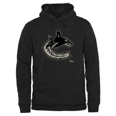 Men's Vancouver Canucks Rink Warrior Pullover Hoodie - Black