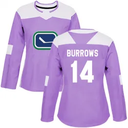 Women's Alex Burrows Vancouver Canucks Fights Cancer Practice Jersey - Purple Authentic