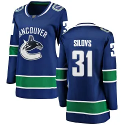 Women's Arturs Silovs Vancouver Canucks Home Jersey - Blue Breakaway