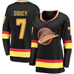 Women's Carson Soucy Vancouver Canucks 2019/20 Flying Skate Premier Jersey - Black Breakaway