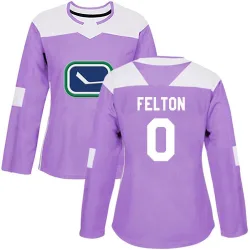 Women's Christian Felton Vancouver Canucks Fights Cancer Practice Jersey - Purple Authentic