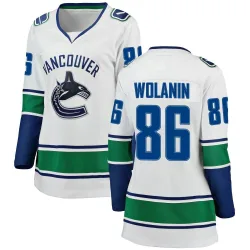 Women's Christian Wolanin Vancouver Canucks Away Jersey - White Breakaway