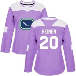 Women's Danton Heinen Vancouver Canucks Fights Cancer Practice Jersey - Purple Authentic