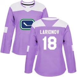 Women's Igor Larionov Vancouver Canucks Fights Cancer Practice Jersey - Purple Authentic