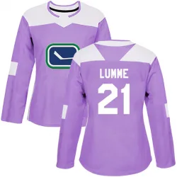 Women's Jyrki Lumme Vancouver Canucks Fights Cancer Practice Jersey - Purple Authentic