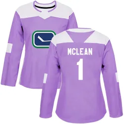 Women's Kirk Mclean Vancouver Canucks Fights Cancer Practice Jersey - Purple Authentic