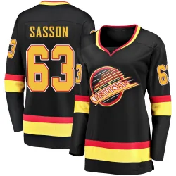 Women's Max Sasson Vancouver Canucks 2019/20 Flying Skate Premier Jersey - Black Breakaway