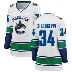 Women's Phillip Di Giuseppe Vancouver Canucks Away Jersey - White Breakaway