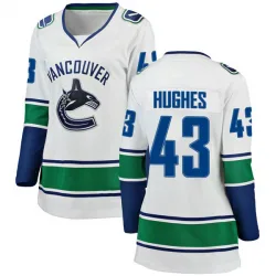 Women's Quinn Hughes Vancouver Canucks Away Jersey - White Breakaway