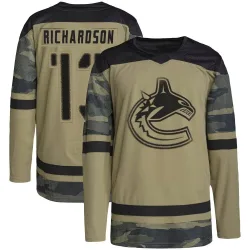 Youth Brad Richardson Vancouver Canucks Military Appreciation Practice Jersey - Camo Authentic